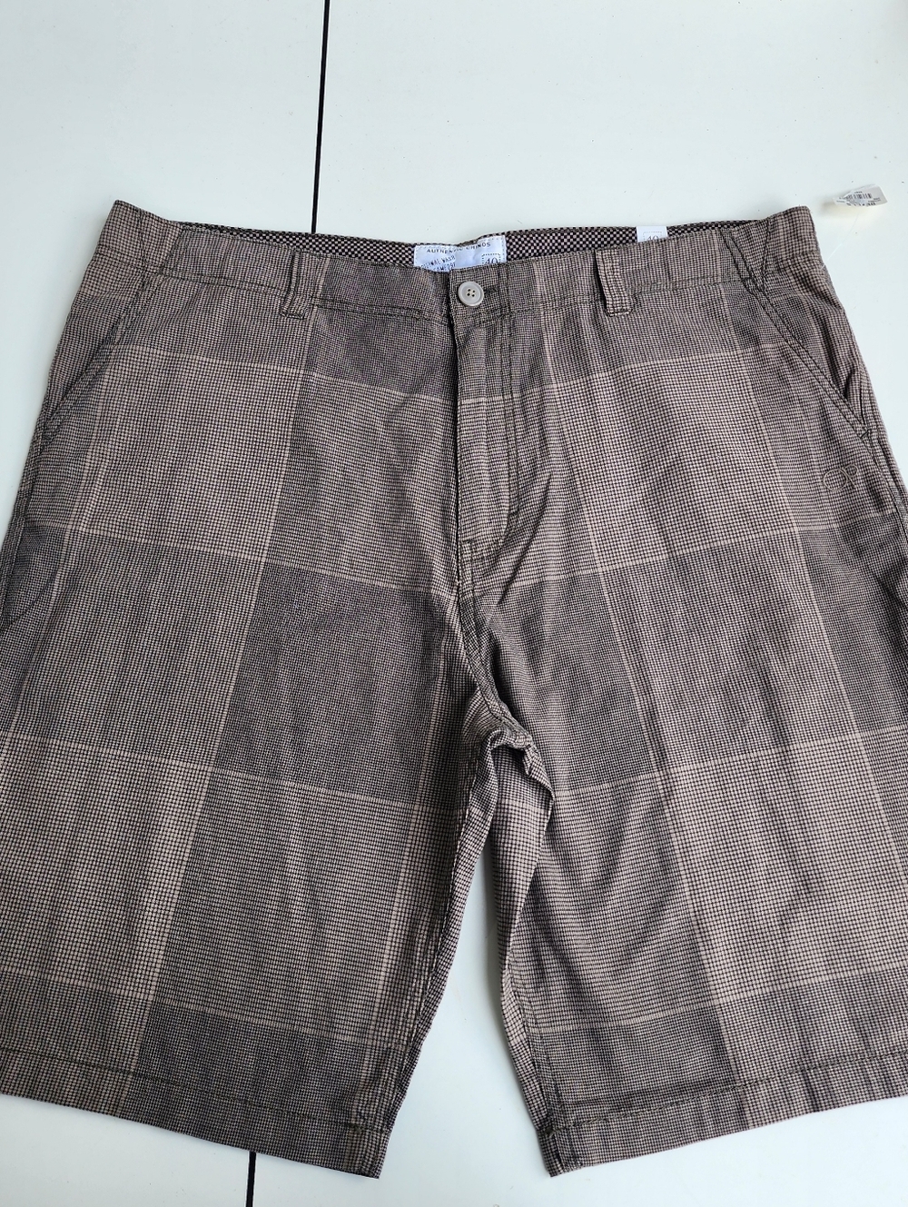 NWT Ocean Pacific OP Mens Shorts Black Brown Plain Casual Athletic Chinos Sz 40